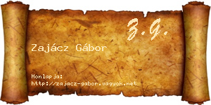 Zajácz Gábor névjegykártya
