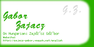 gabor zajacz business card